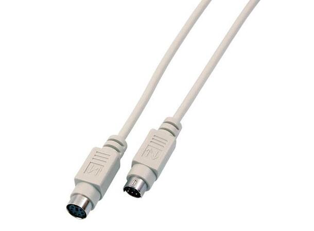 Tastatur/Mus PS2 Skjøtekabel -  5,0 m PS2 Plugg - PS2 Kontakt 